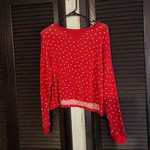 Super soft red heart size small Abercrombie and Fitch sweater